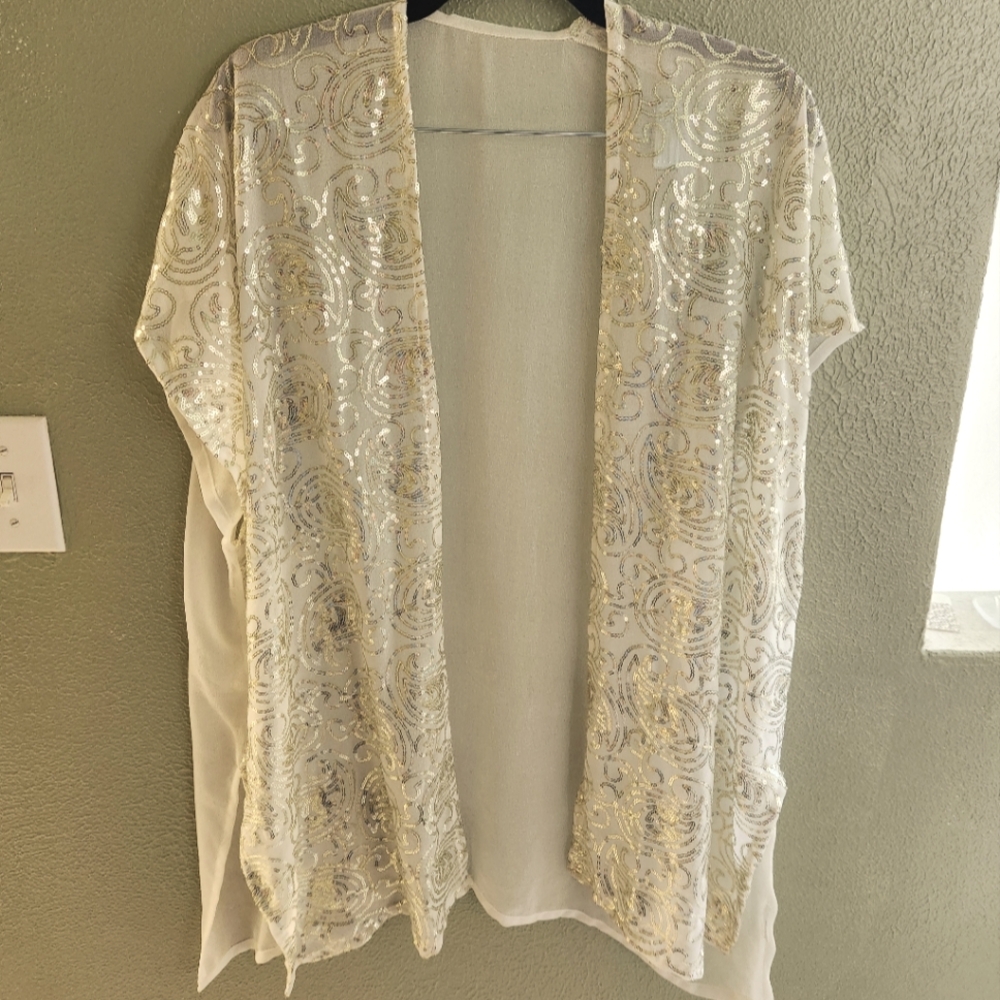 NWOT sequin kimono cover up cardigan